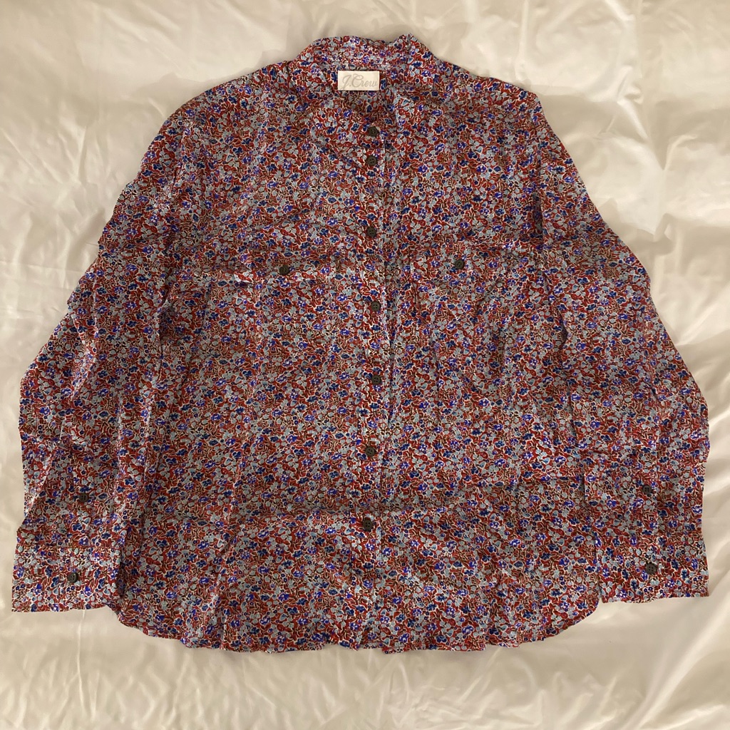 Brand New J Crew Women’s 100 Percent Silk Button Down Shirt
